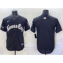 Kansas City Royals Blank Black 'Gothic Crown Edition' Vapor Premier Limited Stitched Jersey