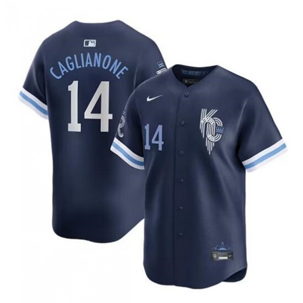 Kansas City Royals #14 Jac Caglianone Navy City Connect Limited Stitched Jersey