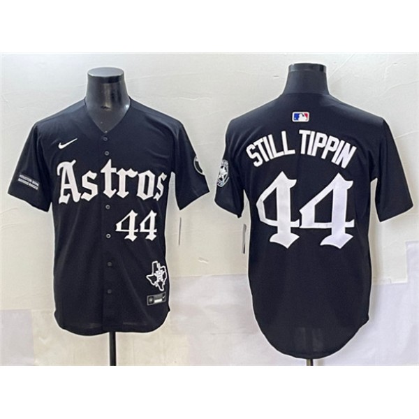 Houston Astros #44 Still Tippin Black Gothic 'Houston Born Barrio Raised' Limited Stitched Jersey