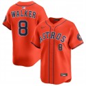 Houston Astros #8 Christian Walker Orange 2025 Alternate Limited Stitched Jersey