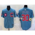 Chicago Cubs #30 Kyle Tucker Blue 2025 Tokyo Series 2nd Alternate Limited Stitched Jersey