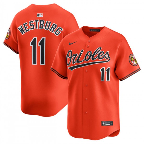 Baltimore Orioles #11 Jordan Westburg Orange 2025 2nd Alternate Limited Cool Base Stitched Jersey