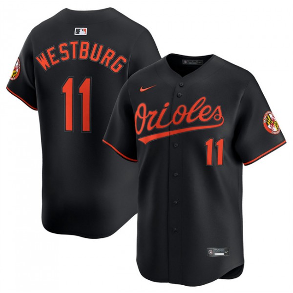 Baltimore Orioles #11 Jordan Westburg Black 2025 Alternate Limited Cool Base Stitched Jersey