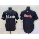 Atlanta Braves Black Team Big Logo Gothic South x Outkast Edition Vapor Limited Stitched Jersey