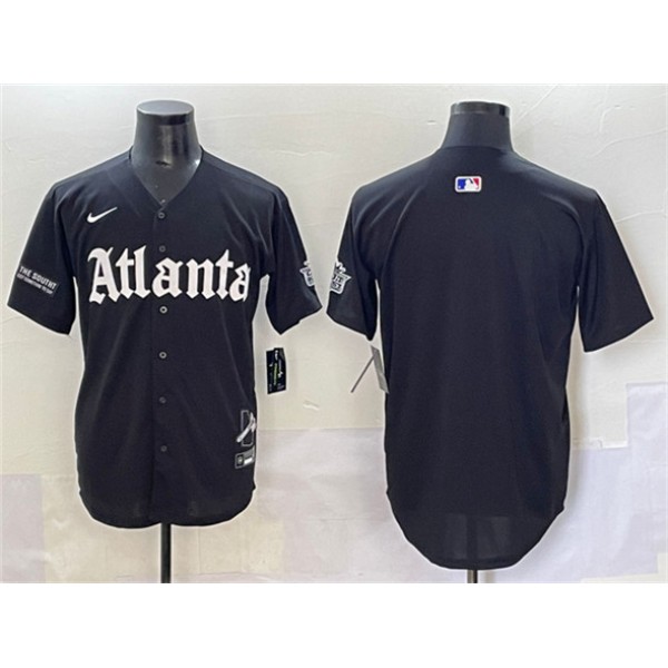 Atlanta Braves Blank Black Gothic South x Outkast Edition Vapor Limited Stitched Jersey