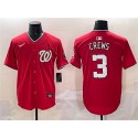 Washington Nationals #3 Dylan Crews Red Limited Stitched Jersey
