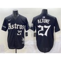 Houston Astros #27 Jose Altuve Black Gothic 'Houston Born Barrio Raised' Limited Stitched Jersey