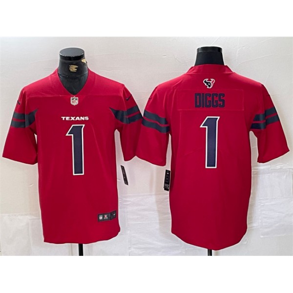 Houston Texans #1 Stefon Diggs Red Vapor Untouchable Stitched Jersey
