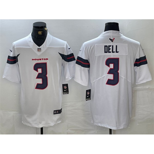 Houston Texans #3 Tank Dell White Vapor Untouchable Stitched Jersey