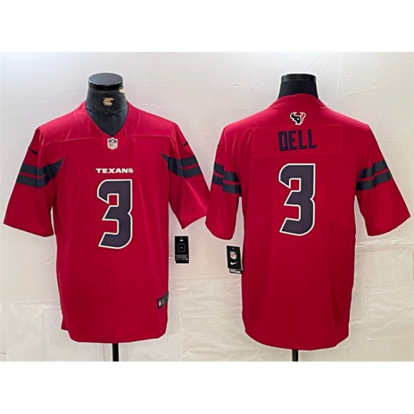 Houston Texans #3 Tank Dell Red Vapor Untouchable Stitched Jersey