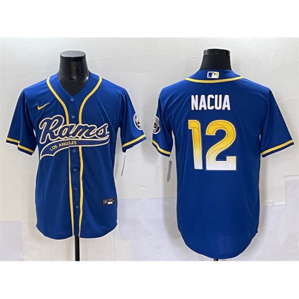 Los Angeles Rams #12 Puka Nacua Royal Cool Base Stitched Jersey