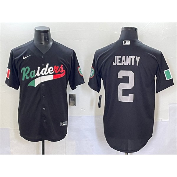 Las Vegas Raiders #2 Ashton Jeanty Black Mexico Cool Base Stitched Jersey