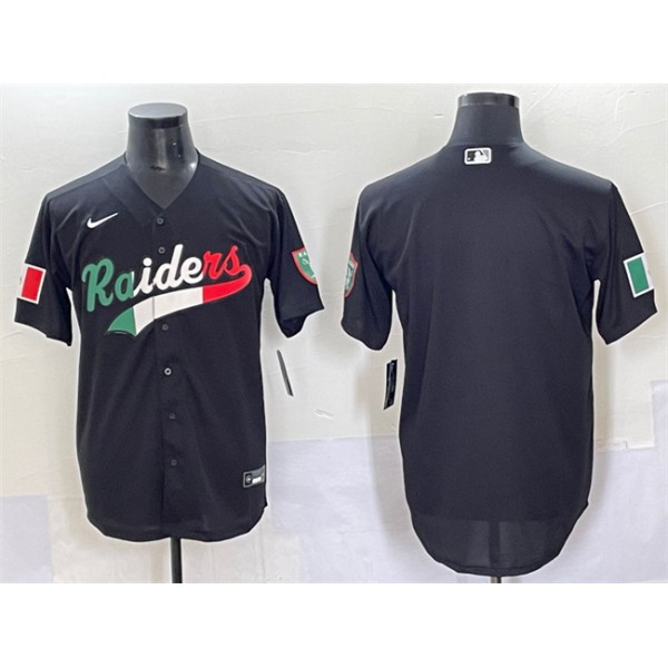 Las Vegas Raiders Blank Black Mexico Cool Base Stitched Jersey