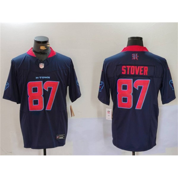 Houston Texans #87 Cade Stover Navy 2nd Alternate F.U.S.E. Vapor Limited Stitched Jersey