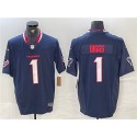 Houston Texans #1 Stefon Diggs Navy F.U.S.E. Vapor Limited Stitched Jersey