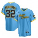 Milwaukee Brewers #32 Jacob Misiorowski Powder Blue City Connect Cool Base Stitched Jersey