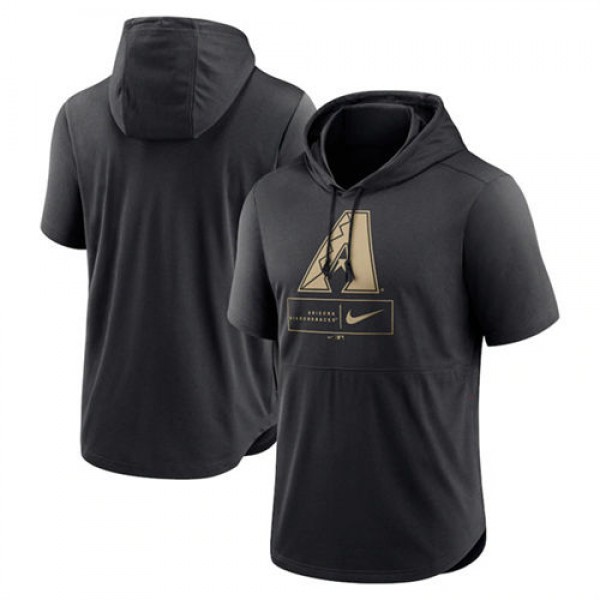 Arizona Diamondbacks Black Short Sleeve Pullover Hoodie
