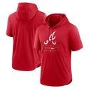 Atlanta Braves Red Short Sleeve Pullover Hoodie