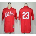 1990 Mitchell And Ness White Sox #23 Robin Ventura Red Throwback Stitched Jersey
