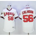 Angels Of Anaheim #56 Kole Calhoun White Flexbase Authentic Collection Cooperstown Stitched Jersey