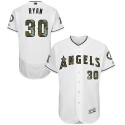 Angels Of Anaheim #30 Nolan Ryan White Flexbase Authentic Collection 2016 Memorial Day Stitched Jersey