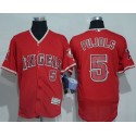 Angels Of Anaheim #5 Albert Pujols Red Flexbase Authentic Collection Stitched Jersey