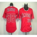 Angels Of Anaheim #36 Weaver Jered Red Cool Base Stitched Jersey