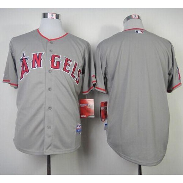 Angels Of Anaheim Blank Grey Cool Base Stitched Jersey