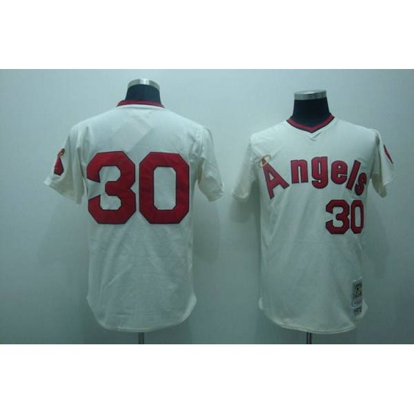 Angels Of Anaheim #30 Nolan Ryan Stitched Cream Jersey