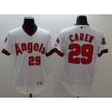 Angels of Anaheim #29 Rod Carew White Flexbase Authentic Collection Cooperstown Stitched Jersey