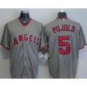 Angels Of Anaheim #5 Albert Pujols Grey New Cool Base Stitched Jersey