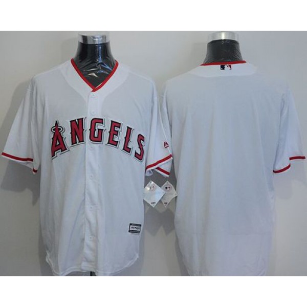 Angels Of Anaheim Blank White New Cool Base Stitched Jersey