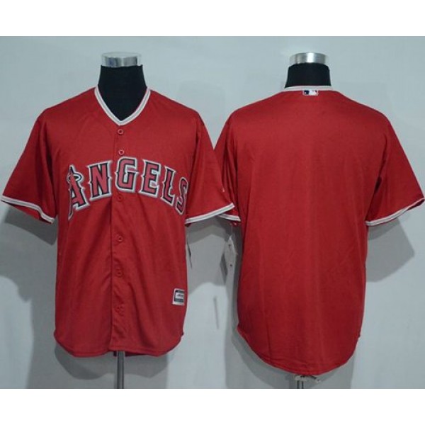 Angels Of Anaheim Blank Red New Cool Base Stitched Jersey