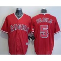 Angels Of Anaheim #5 Albert Pujols Red New Cool Base Stitched Jersey