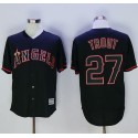 Angels Of Anaheim #27 Mike Trout Black New Cool Base Fashion Stitched Jersey