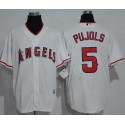 Angels Of Anaheim #5 Albert Pujols White New Cool Base Stitched Jersey