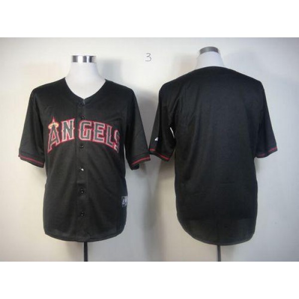 Angels Of Anaheim Blank Black Fashion Stitched Jersey