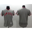 Angels Of Anaheim Blank Grey Flexbase Authentic Collection Stitched Jersey