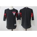 Arizona Diamondbacks #44 Paul Goldschmidt Black Red Authentic Collection On Field 3/4 Sleeve Batting Practice Stitched Jersey