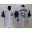 Arizona Diamondbacks #51 Randy Johnson White Throwback Cool Base Stitched Jersey