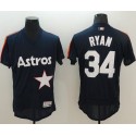 Astros #34 Nolan Ryan Navy Blue Flexbase Authentic Collection Cooperstown Stitched Jersey