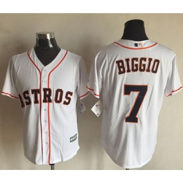 Astros #7 Craig Biggio White New Cool Base Stitched Jersey