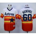 Astros #60 Dallas Keuchel White Orange 1980 Turn Back The Clock Stitched Jersey