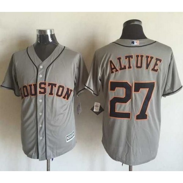 Astros #27 Jose Altuve Grey New Cool Base Stitched Jersey
