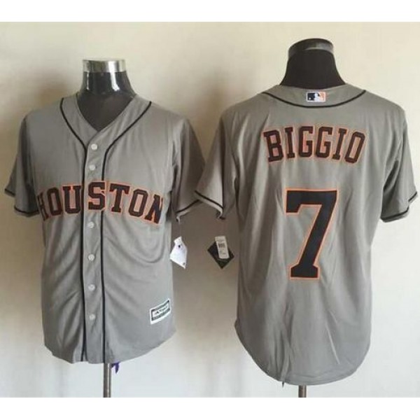 Astros #7 Craig Biggio Grey New Cool Base Stitched Jersey