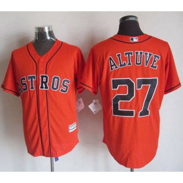 Astros #27 Jose Altuve Orange New Cool Base Stitched Jersey