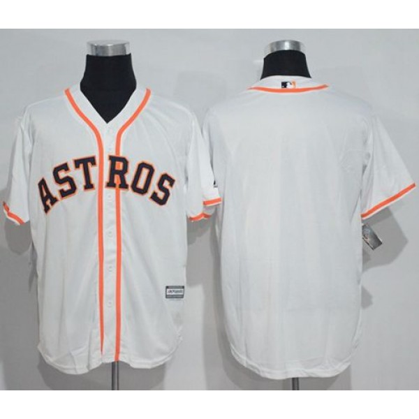 Astros Blank White New Cool Base Stitched Jersey