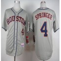 Astros #4 George Springer Grey Cool Base Stitched Jersey