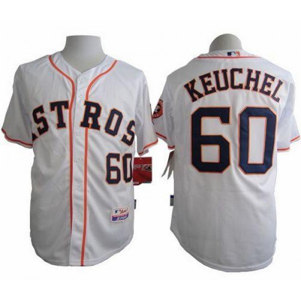 Astros #60 Dallas Keuchel White Cool Base Stitched Jersey