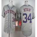 Astros #34 Nolan Ryan Grey Cool Base Stitched Jersey